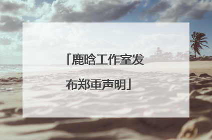 鹿晗工作室发布郑重声明
