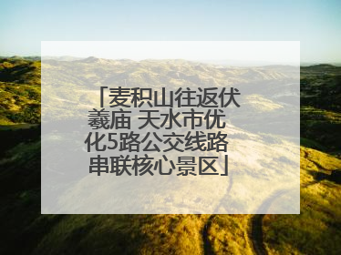 麦积山往返伏羲庙 天水市优化5路公交线路串联核心景区