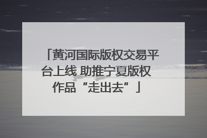 黄河国际版权交易平台上线 助推宁夏版权作品“走出去”