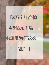 3万亩年产值4.5亿元！喻屯甜瓜为何这么“甜”