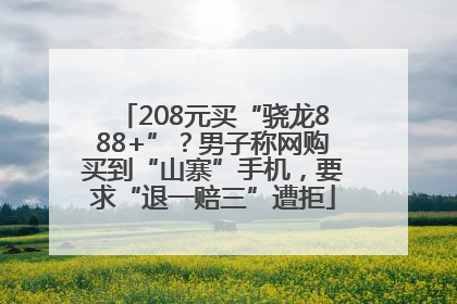 208元买“骁龙888+”？男子称网购买到“山寨”手机，要求“退一赔三”遭拒