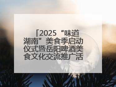 2025“味道湖南”美食季启动仪式暨岳阳啤酒美食文化交流推广活动举办