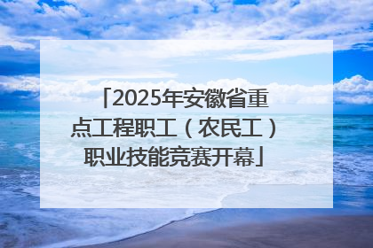 2025年安徽省重点工程职工（农民工）职业技能竞赛开幕