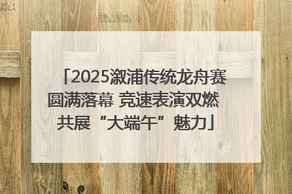 2025溆浦传统龙舟赛圆满落幕 竞速表演双燃 共展“大端午”魅力