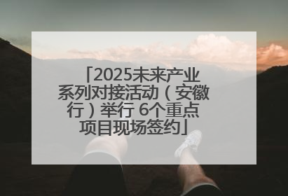 2025未来产业系列对接活动（安徽行）举行 6个重点项目现场签约
