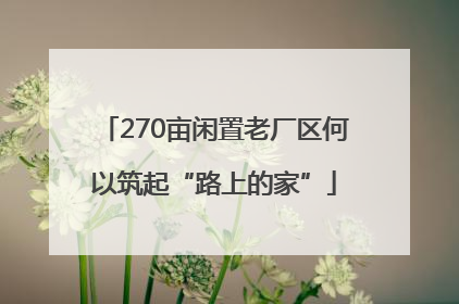 270亩闲置老厂区何以筑起“路上的家”