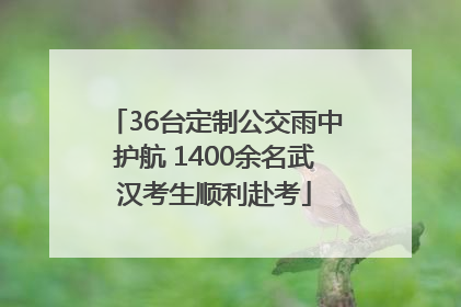 36台定制公交雨中护航 1400余名武汉考生顺利赴考