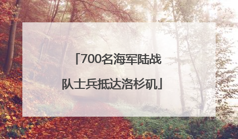 700名海军陆战队士兵抵达洛杉矶