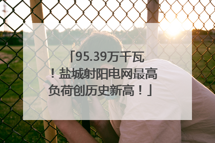 95.39万千瓦！盐城射阳电网最高负荷创历史新高！