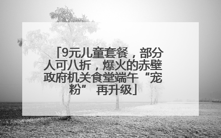 9元儿童套餐，部分人可八折，爆火的赤壁政府机关食堂端午“宠粉” 再升级